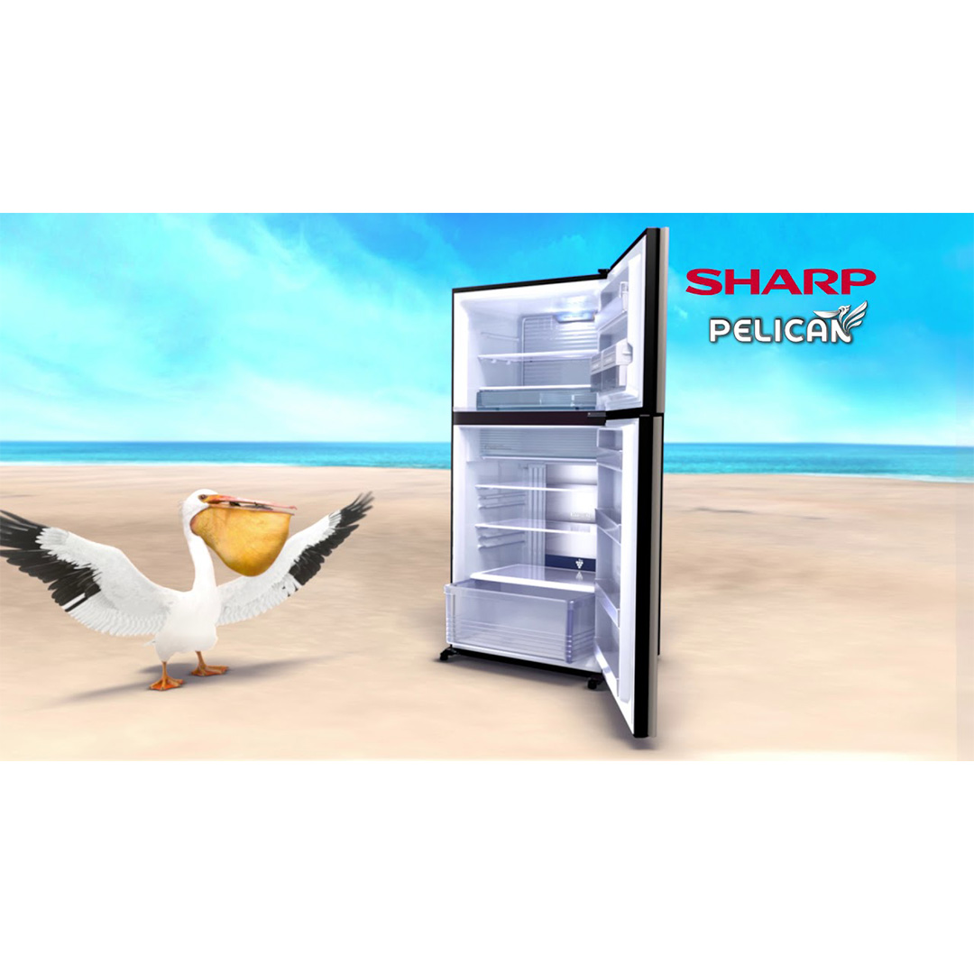 SHARP 500L 2 Doors Top Mount Pelican J-Tech Inverter Refrigerator SJP50MS | Express Freezing | Extra Cool | Moist Fresh | Refrigerator with 1 Year Warranty