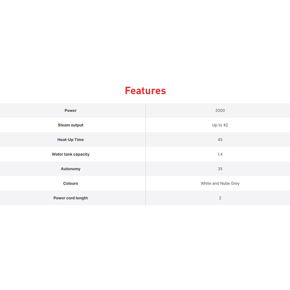 Tefal 2000W Origin Home Clothes Steamer IT3280 | 3 Steam Levels |  1.4L Water Tank | 45 Seconds To Complete Heating