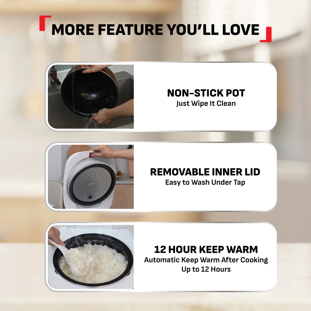 Tefal 1.5L Rice Master IH Rice Cooker RK8131G1 | Digital Smart Cooking | 14 versatile cooking programs | Touch control panel