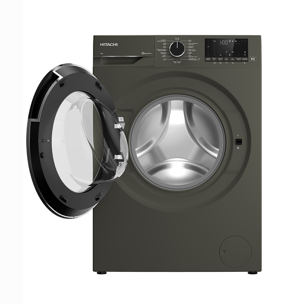 Hitachi 9/ 10KG Front Load Inverter Steam & Hygiene Washing Machine BD-90YFVEM / BD-100XFVEADM | Steam & Hygience Programme | Efficient Inverter Motor | 15 Preset Programmes