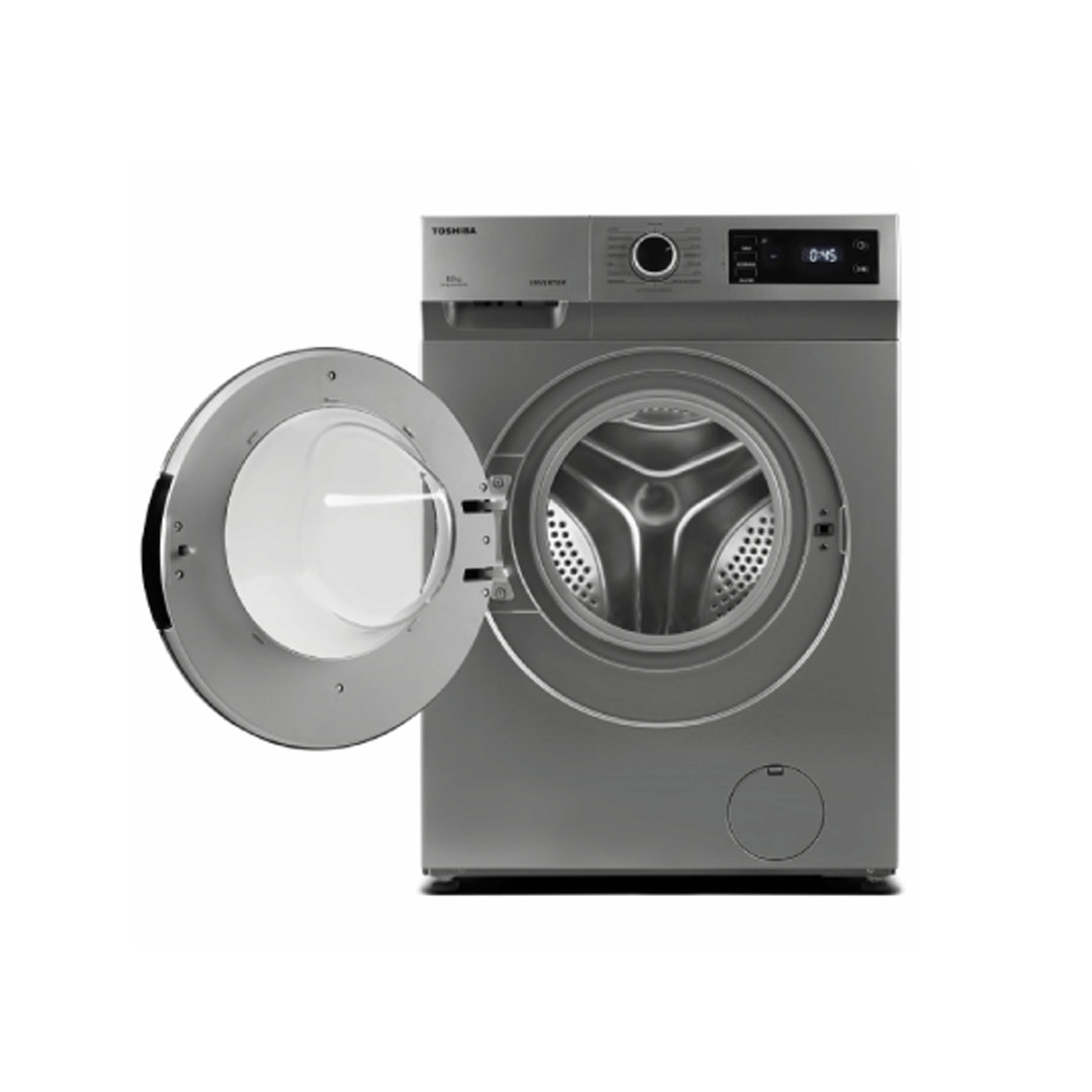 TOSHIBA 8/5KG Real Inverter Front Load Washer Dryer TWD-BK90S2M / TWD-BK90S2M(SK) | 1 Hour Quick Wash & Dry | THE GREATWAVES | Washer Dryer with 2 Year General & 10 Year Motor Warranty