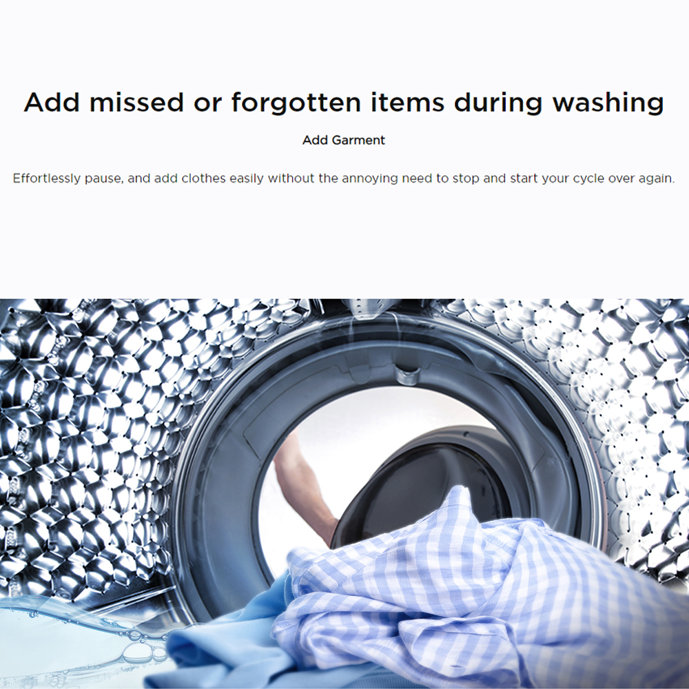 TCL 10KG Steam Front Load Inverter Washing Machine TWF100-MP6B | Inverter Motor | Steam Wash | Heat Sterilization | 2  Year General Warranty   3  Year Panel Warranty  10 Year Motor Warranty