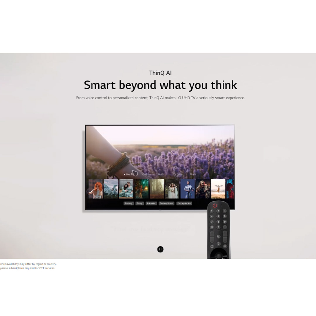 LG 43" / 50" / 55" HDR10 4K UHD Smart TV with AI ThinQ | 43UQ7050PSA / 50UQ7050PSA / 55UQ7050PSA | α5 Gen 5 AI Processor | HDR10 Pro | ThinQ AI webOS | Smart TV with 2 Year Warranty