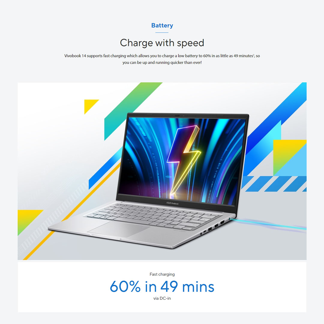 ASUS Vivobook 14-inch Intel Core i5-1335U | Intel UHD Graphics | 8GB+512GB 2021 | Windows 11 Home | Laptop with 2 Years Manufacturer Warranty