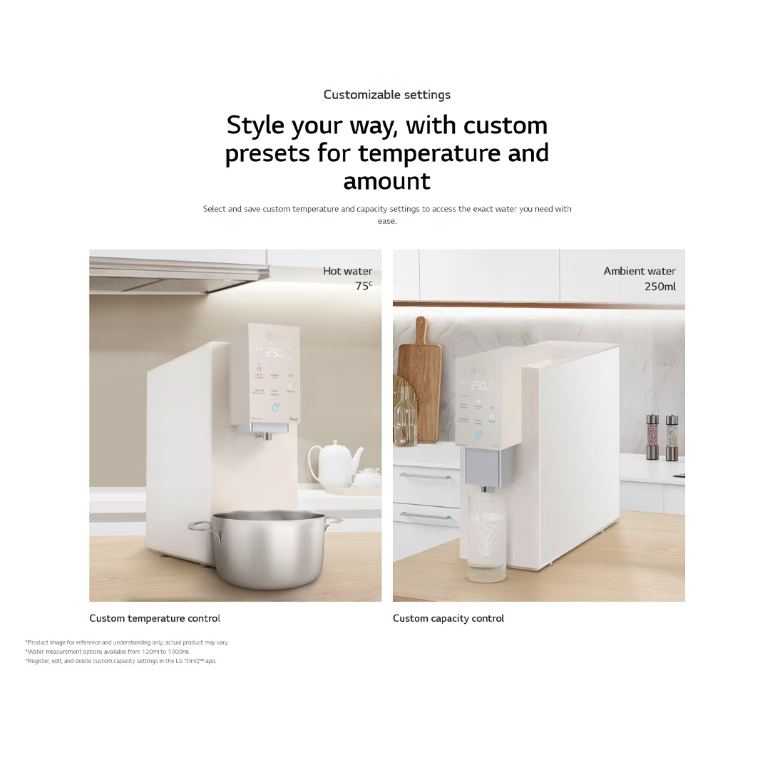 LG PuriCare Objet Collection Water Purifier WD518AN.ABGRLML | Up and Down Auto Moving Tap | Control Button Panel | Water Purifier with  1 Year Warranty