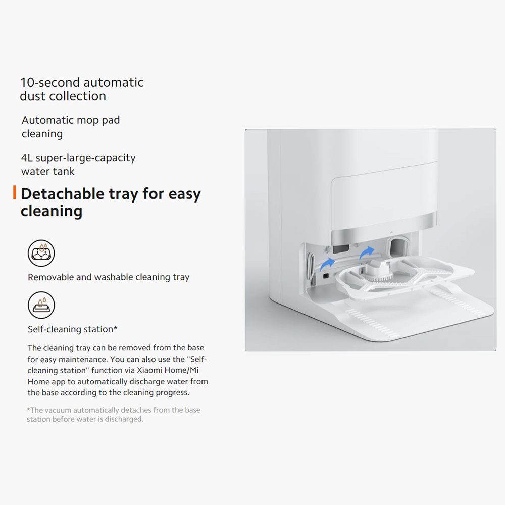 Xiaomi 75W Robot Vacuum X20+ | All-in-one smart base station | Enhanced vacuuming and mopping performance | LDS laser navigation | 1  Year General Warranty