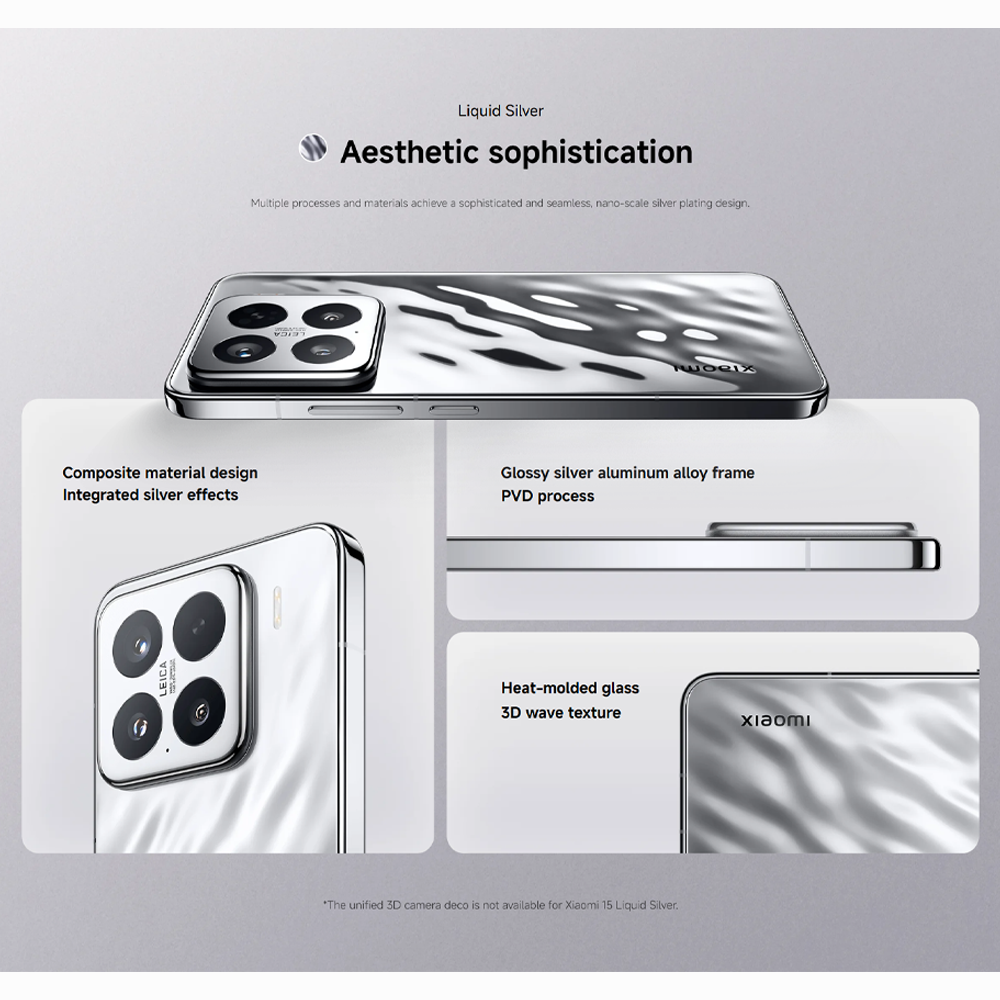 Xiaomi 15 12GB+256GB/ 12GB+512GB | Qualcomm SM8750-AB Snapdragon 8 Elite (3 nm) | 6.36 inches, LTPO AMOLED | 50MP Camera | Li-Po 5240 mAh, 90W HyperCharge