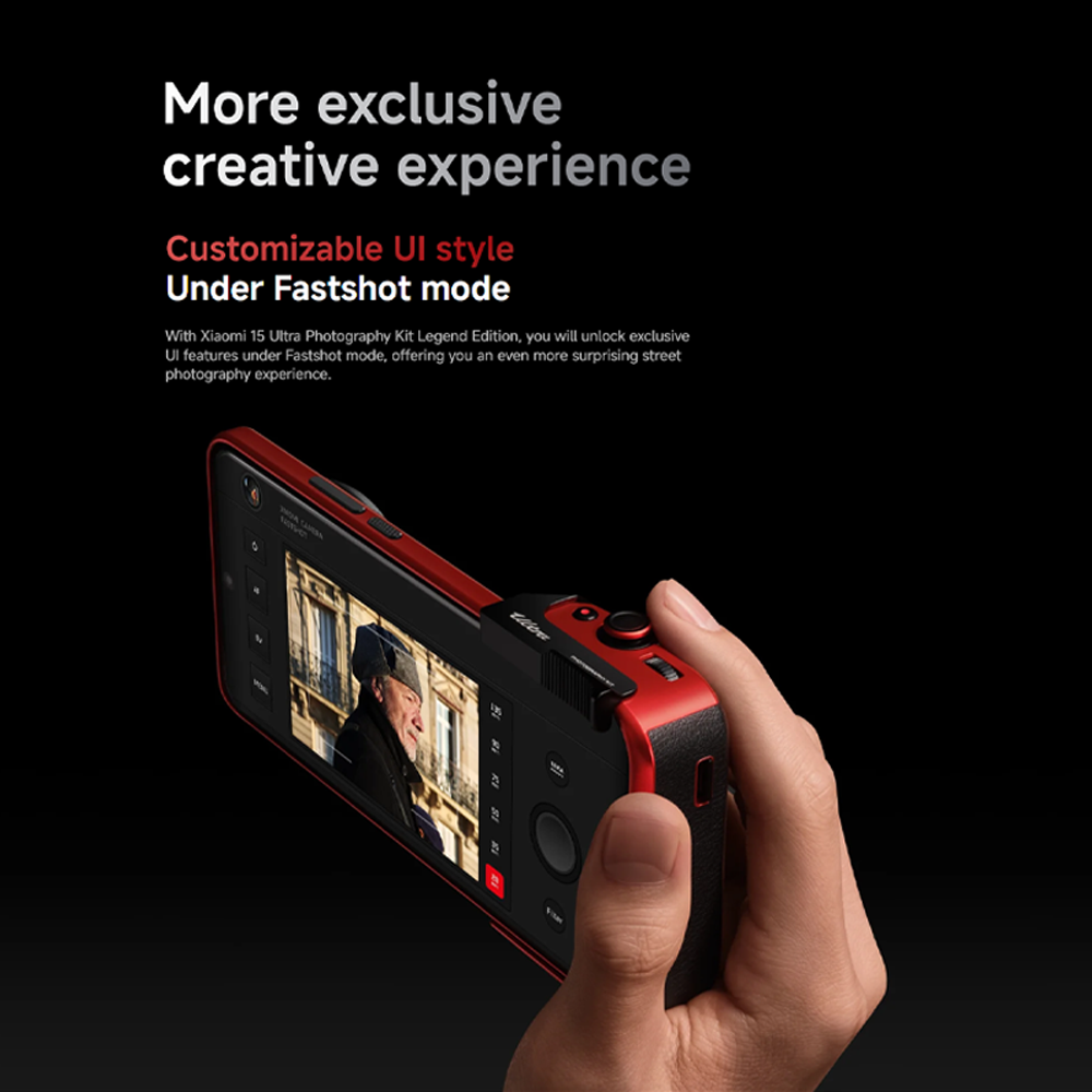 Xiaomi 15 Ultra Photography Kit Legend Edition 25017PSB6S | Video button | 67mm Filter Adapter Ring | Massive 2000mAh (typ) battery