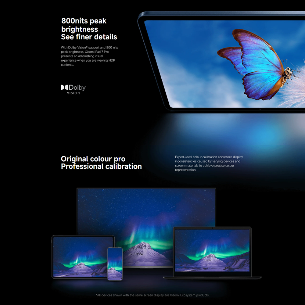 Xiaomi Pad 7 Pro 8GB+256GB/ 12GB+512GB | Qualcomm SM8635 Snapdragon 8s Gen 3 (4 nm) | 11.2 inch, PS LCD | 50MP Main Camera | Li-Po 8850 mAh