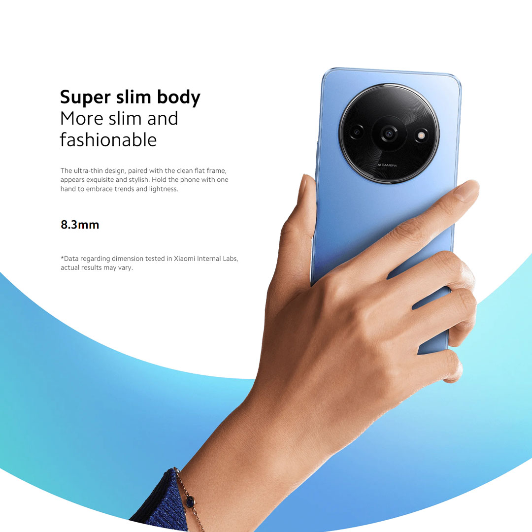 Xiaomi Redmi A3 4GB+128GB | 6.71 inch | Android 14 (Go edition) | Li-Po 5000 mAh, 10W Fast Charging | Dot Drop Display | Mediatek Helio G36 (12 nm) | Smartphones with 1 Year Warranty