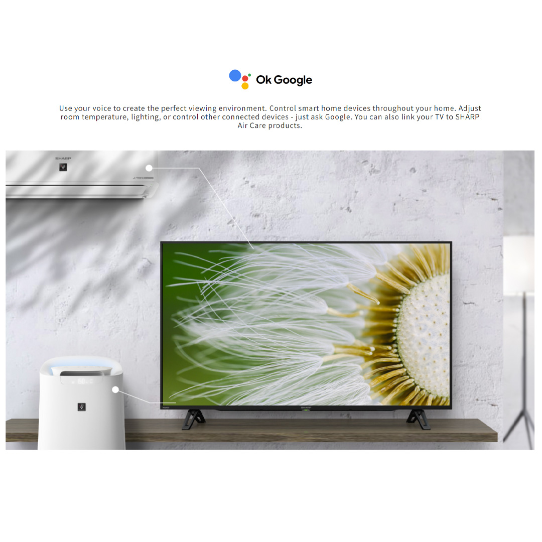SHARP 42" AQUOS FHD Google TV 2TC42EG1X | X4 Revelation Processor | Slim Bezel Design | Sound Reflector | OK Google | Game Low Latency | Comfort Mode | Chromecast Built-In | Google TV with 2 Year Warranty
