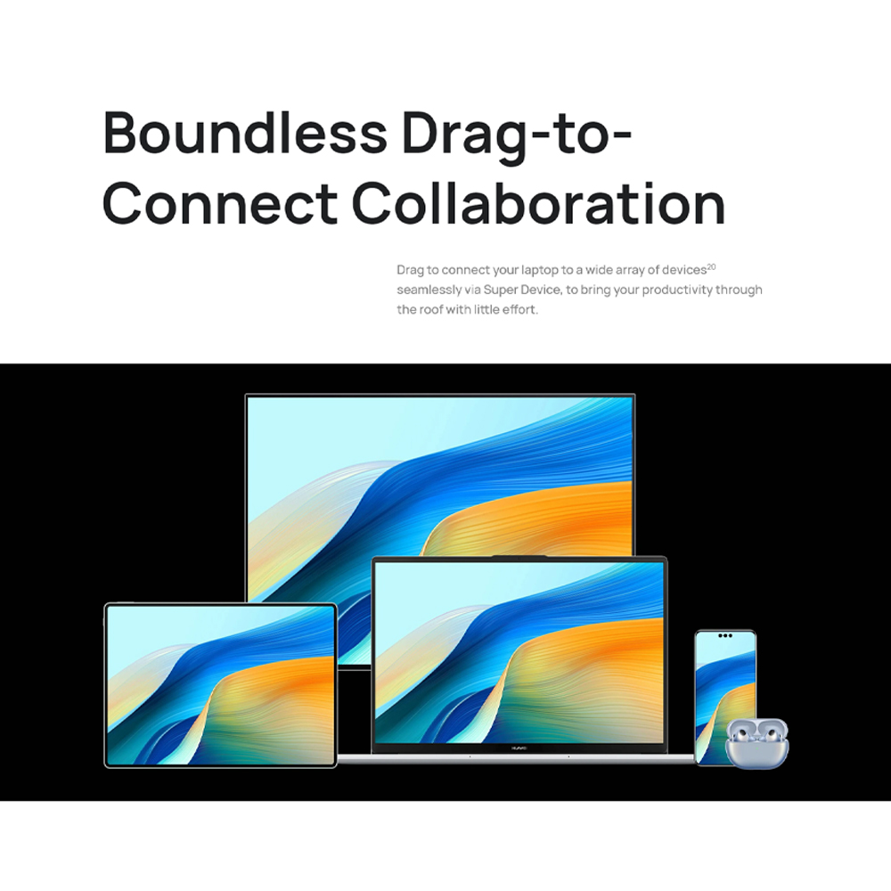 Huawei MateBook D16 2024  Laptop 53013XAN | 16" Eye Comfort HUAWEI FullView Display | Numeric Keypad | High Performance Intel | 1  Year General Warranty