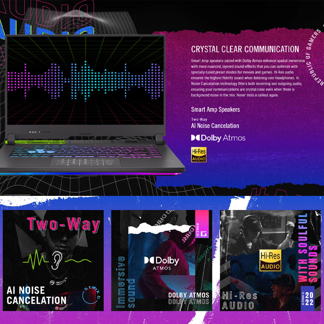 ASUS ROG Strix G15 Laptop 15.6-inch AMD Ryzen 7 6800H NVIDIA GeForce RTX 3060 16GB+512GB 2022 |  ROG Intelligent Cooling™ |  Dolby Vision and Dolby Atmos | Multiple RGB lighting zones | Laptop with 2 Year Warranty