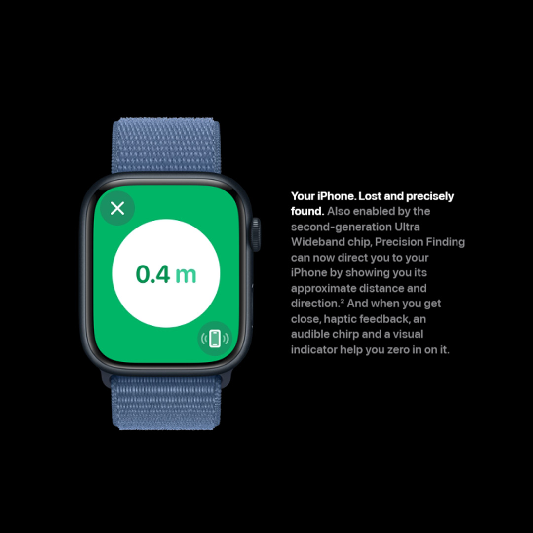 Apple Watch Series 9 Starlight Aluminium Case with Sport Band | 41mm/44mm | GPS/GPS+Celullar | 1.9" Display | 308mAh Battery | Crash Detection | Fall Detection | Smart Watch with 1 Year Warranty