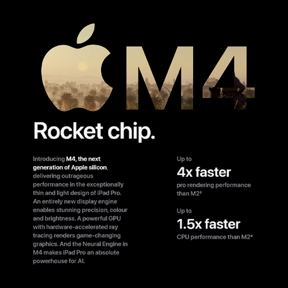 Apple iPad Pro 13-inch (4th generation) Wi-Fi + Cellular 2024 16GB+2TB / 16GB+1TB / 8GB+512GB / 8GB+256GB | All-new pro design | Ultra Retina XDR | All-new Apple Pencil Pro |  1  Year General Warranty