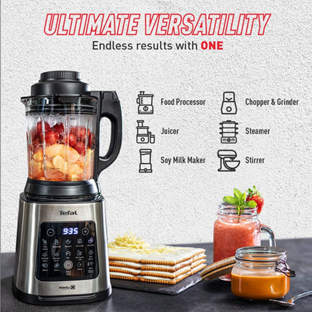 Tefal 2L PerfectMix Cook & Steam Blender BL83SD | 10 Automatic Programs | Removable Blades | High-Speed Blending | Blender with 2 Year Warranty