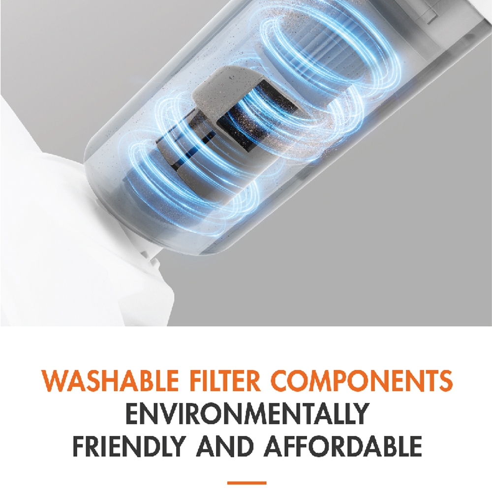 Gaabor 500W Stick Vacuum cleaner | VCW14M-WH01B | Stainless Steel Handle | New Filtration System