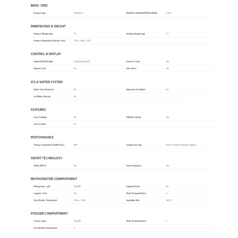 LG 493L 2 Doors Top Mount Smart Inverter Refrigerator GN-B452PBFK / GN-B452PPFK / GN-B452PMFK / GN-B452PQBK | Smart Inverter Compressor | Multi Air Flow | Door Cooling+ | 1 Year General Warranty & 10 Year Motor Warranty
