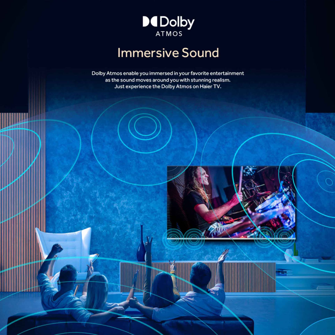 HAIER 50"/75" 4K UHD Google HQLED TV H50P750UX/H75P750UX | Google Tv |  Dolby Vison & Dolby Atmos |  HQLED |  Smart TV with 2 Year Warranty