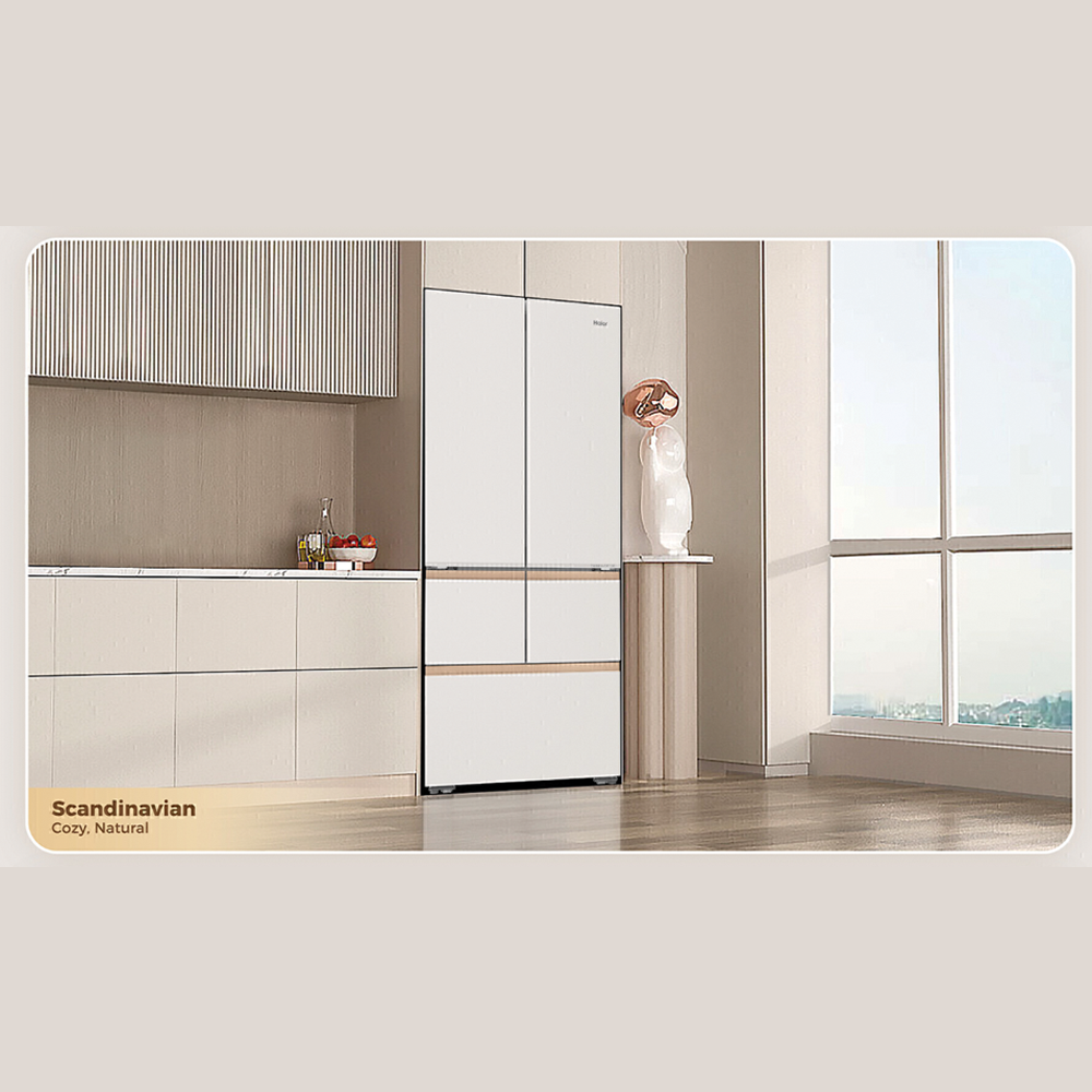 HAIER 616L Multi Doors Twin Inverter Refrigerator HRF-IM616FG(W)U1 | 0cm Seamlessly Built In | Fresher Shield | Smart Ice | HCS Humidity Zone
