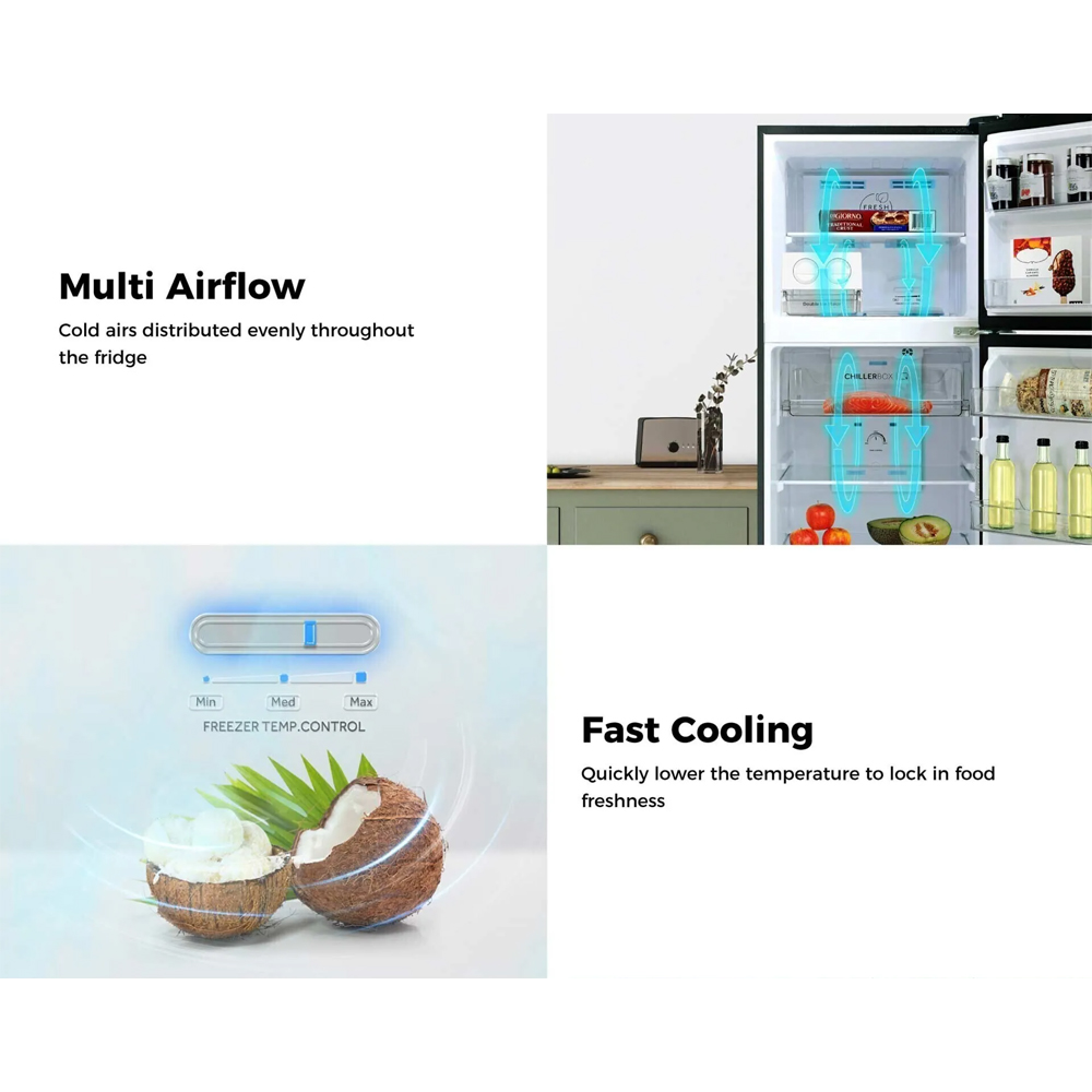 HAIER 418L/458L 2 Doors Top Mount Twin Inverter Refrigerator HRF-IT418XM(BE) / HRF-IT458XM(BE) | 5 Star Energy Saving Rating | Twin inverter | Chiller Box