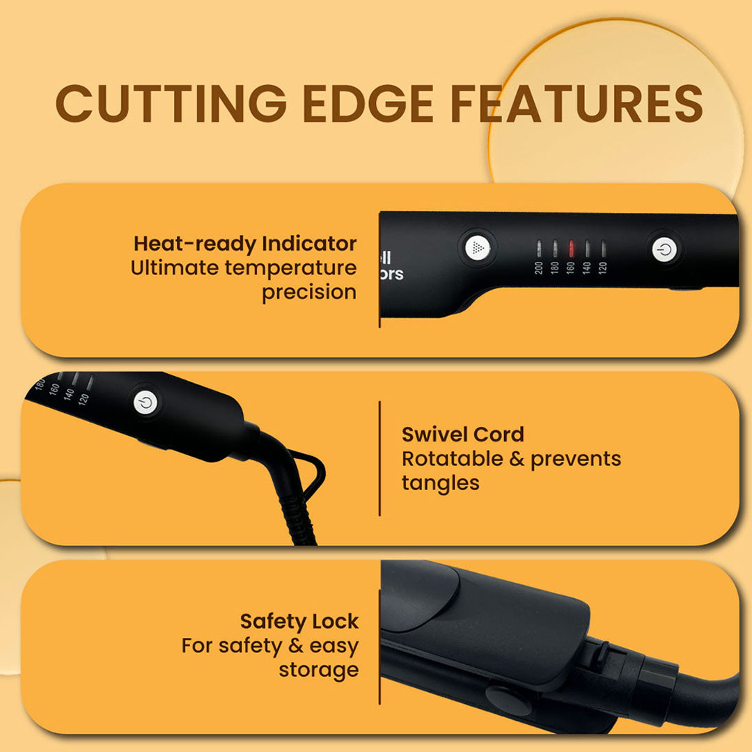 Russell Taylors 34W Ceramic Coating Hair Straightener with Steam Infusion HS2 | 20ml Water Tank | Cutting Edge Features | Hair Straightener with 2 Year Warranty