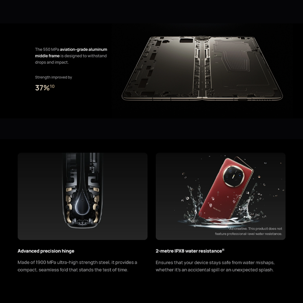 HUAWEI Mate X6 12GB+512GB | 7.93 inch, Foldable LTPO OLED | 50MP Main Camera | Kirin 9020, Octa-core | Si/C Li-Ion 5110, 66W Fast charging