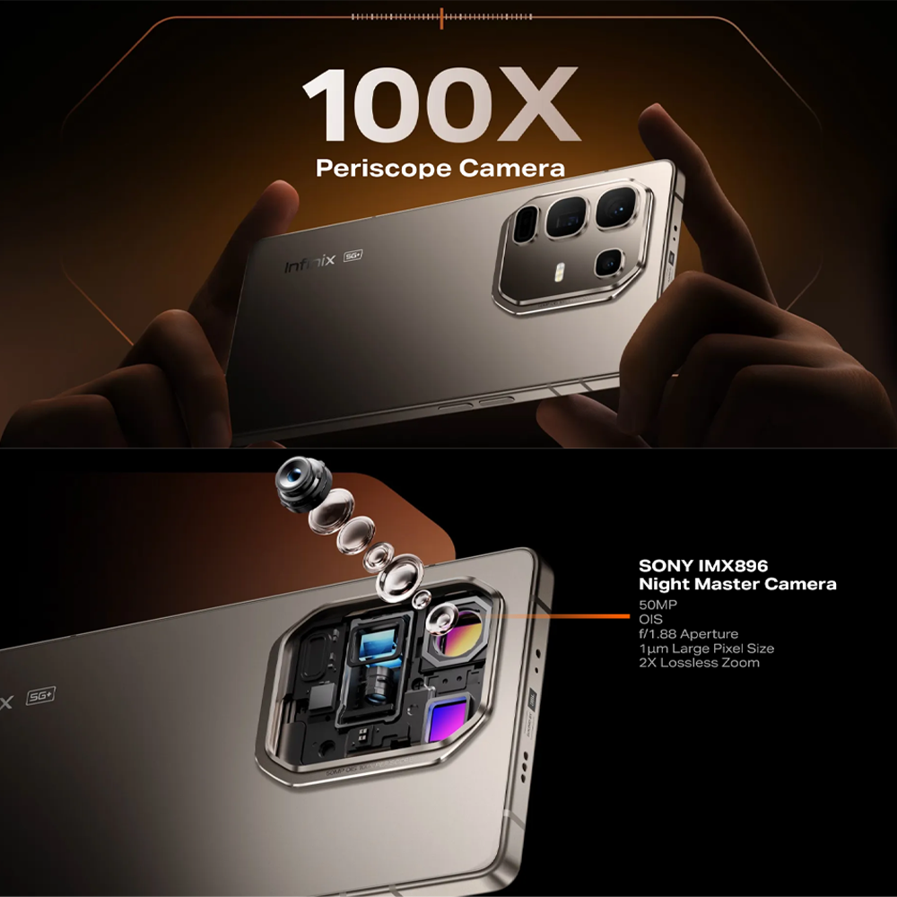 Infinix NOTE 50 Pro+ 5G | 100X Periscope Camera | MediaTek D8350 Ultimate 5.5G | 100W All-Round FastCharge3.0 | 144Hz 6.78" AMOLED