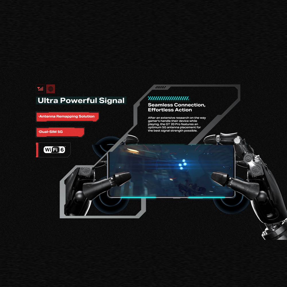 Infinix GT 20 PRO 12GB+256GB | Cyber Mecha Design With  Mecha Loop LED Interface | Ultra Powerful Signal  | Clean & Pure | 1  Year General Warranty