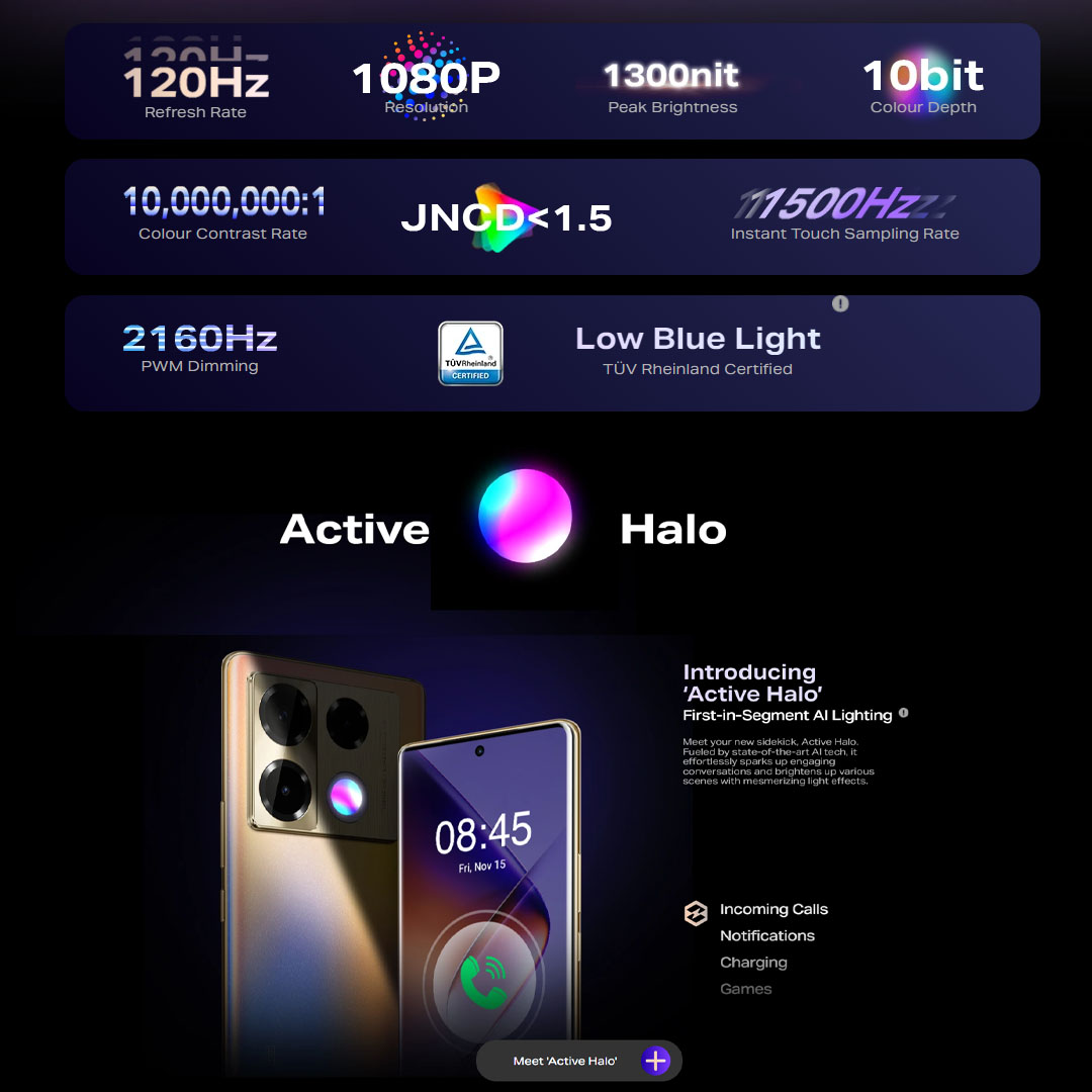 Infinix Note 40 PRO 8GB+256GB | 5000mAh | 45W | Android 14 | XOS 14 | 6.78 inches + AMOLED | Mediatek Dimensity 7020 (6 nm) | Smartphone with 1 Year Warranty