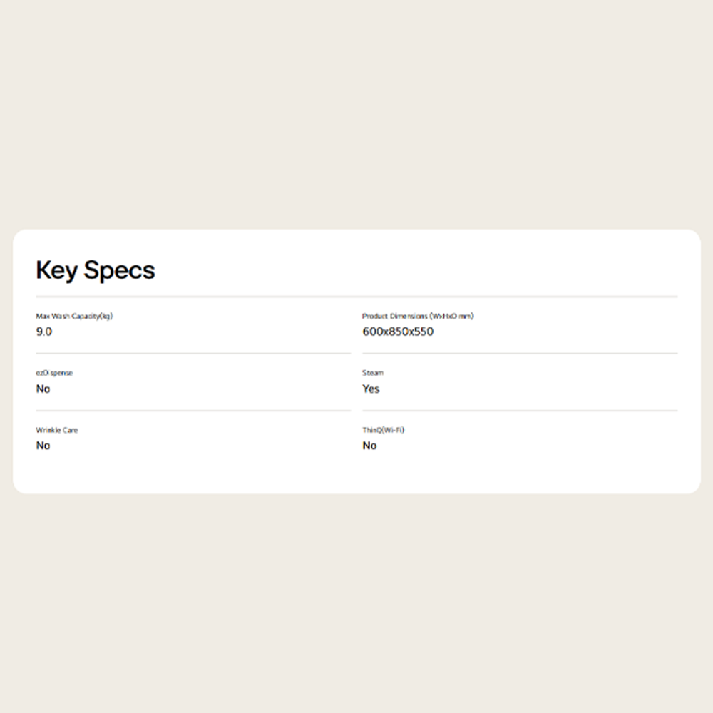 LG 9KG Front Load Washer with 6 Motion Inverter Direct Drive  FB1209S6M | Steam Technology | Tub Clean Washing Drum Cleaning Feature | Smart Diagnosis