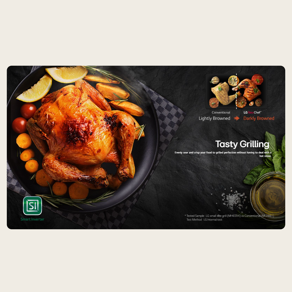 LG 42L NeoChef Smart Inverter Grill Microwave Oven MH8265CPW | Smart Inverter | Fast Cooking | Stable Working