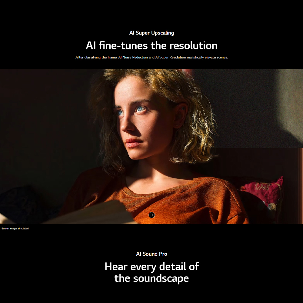 sold out       icon arrow left boldicon arrow right bold Share:  0 Product Information Section LG 55/65 inch 4K UHD Smart TV with AI B4 | α8 AI Super Upscaling 4K | FreeSync Anti-Tear | HGiG Game Mode