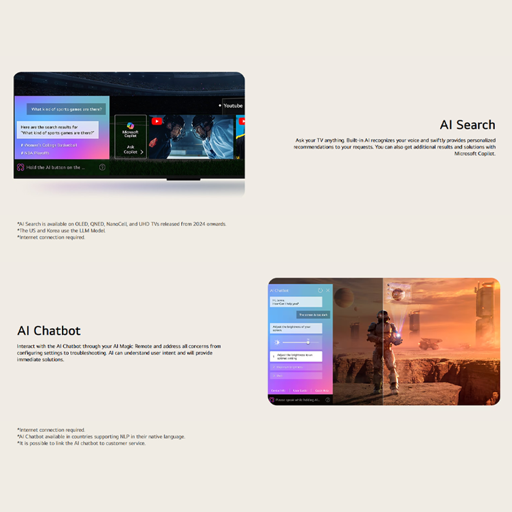 LG 55"/ 65"/ 75"/ 86" 4K UHD QNED AI QNED80 Smart TV QNED80ASA | QNED Color | alpha 7 4K AI Processor Gen8 | Dolby Atmos