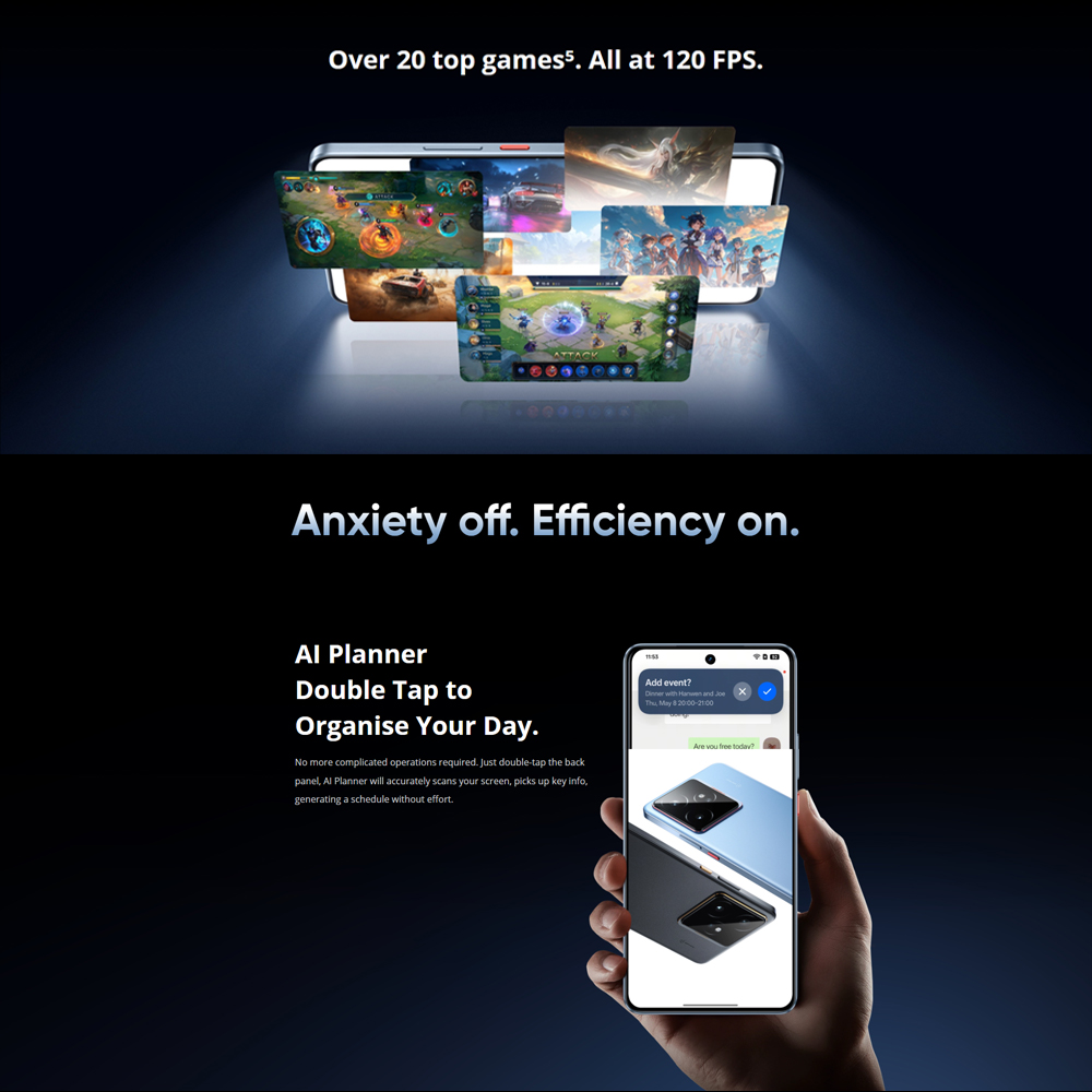 realme GT 7 12GB+512GB | 6.78 inches, LTPO AMOLED | 50MP Rear Camera | Mediatek Dimensity 9400e (4 nm) | 1264 x 2780 pixels | Li-Po 7000mAh, 120W wired