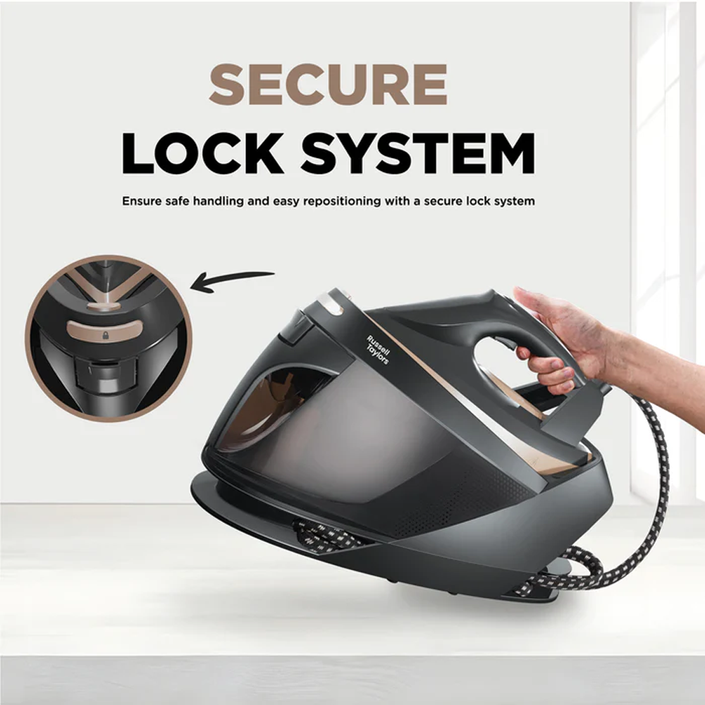 Russell Taylors 3000W Optisense Steam Generator Steam Iron SG1 PRO | Optisense Temperature Control | Secure Lock System