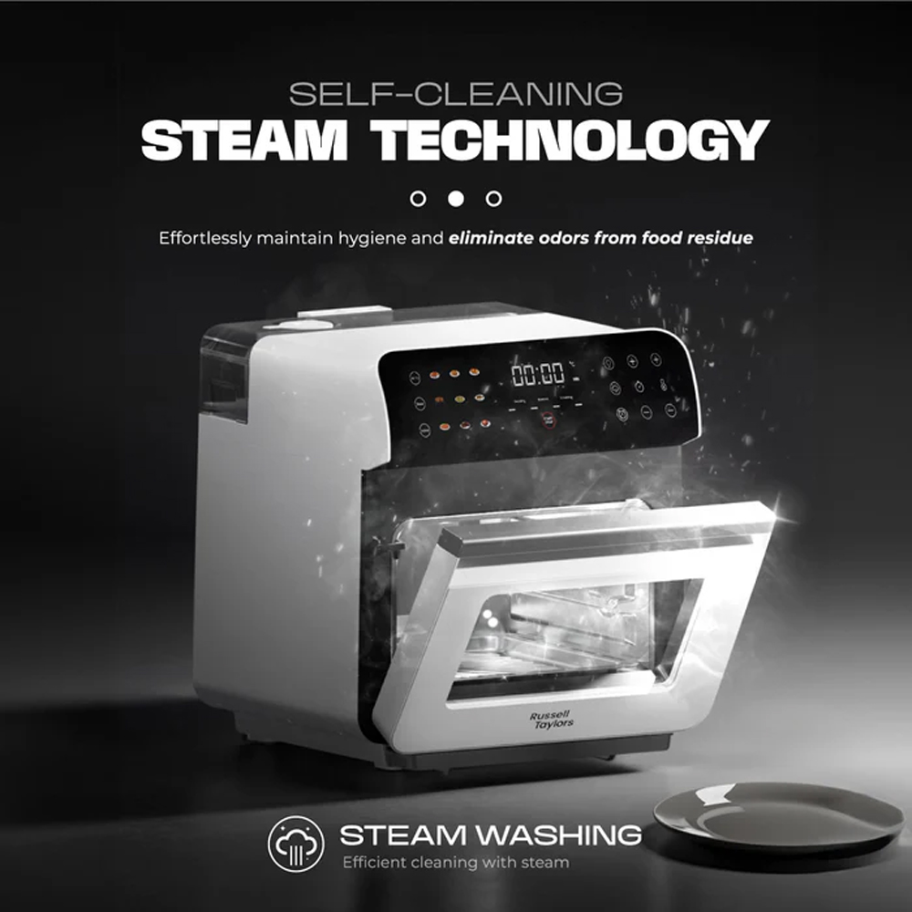 Russell Taylors 10.5L Steam & Fry Mastery Steam Oven Z11 | 3-in-1 Air Fryer/ Oven + Steamer + Steam Frying | Self-Cleaning Steam Technology