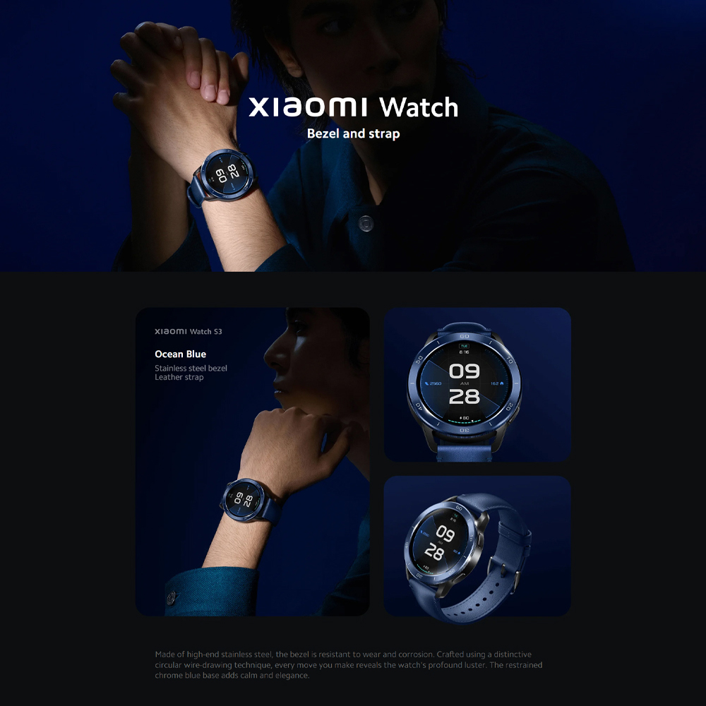 Xiaomi Watch S3 | Interchangeable  Bezel Design | Upgraded All-Round Health Monitoring | 1.43" Large AMOLED Display | 1  Year General Warranty