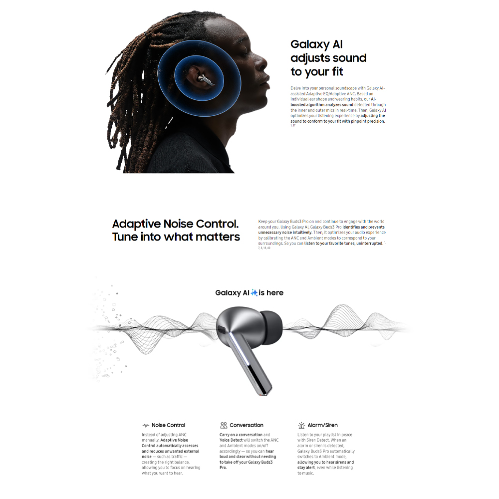 SAMSUNG Galaxy Buds3 Pro | Ultimate Hi-Fi | Iconic design with Blade Lights | Adaptive Noise Control