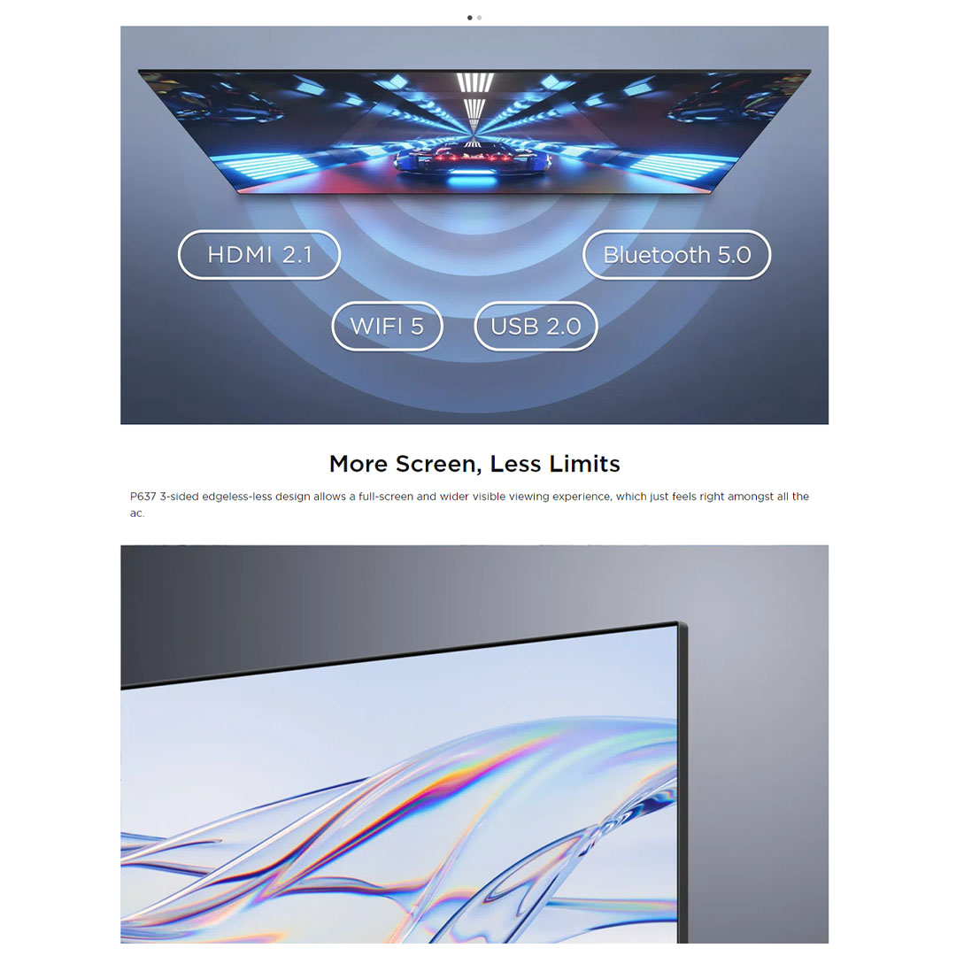 TCL 65" 4K HDR Google TV 65P637 | Dynamic Color Enhancement | AIPQ 2.0 | DTV EPG(without IP EPG) | Smart TV with 2 Year Warranty