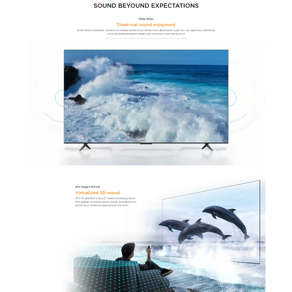 TCL 43" 50" 55" 65" 75" P755 4K UHD Google TV | Slim & Uni-body | AiPQ Processor | | T-SCREEN | 120Hz Game Accelerator