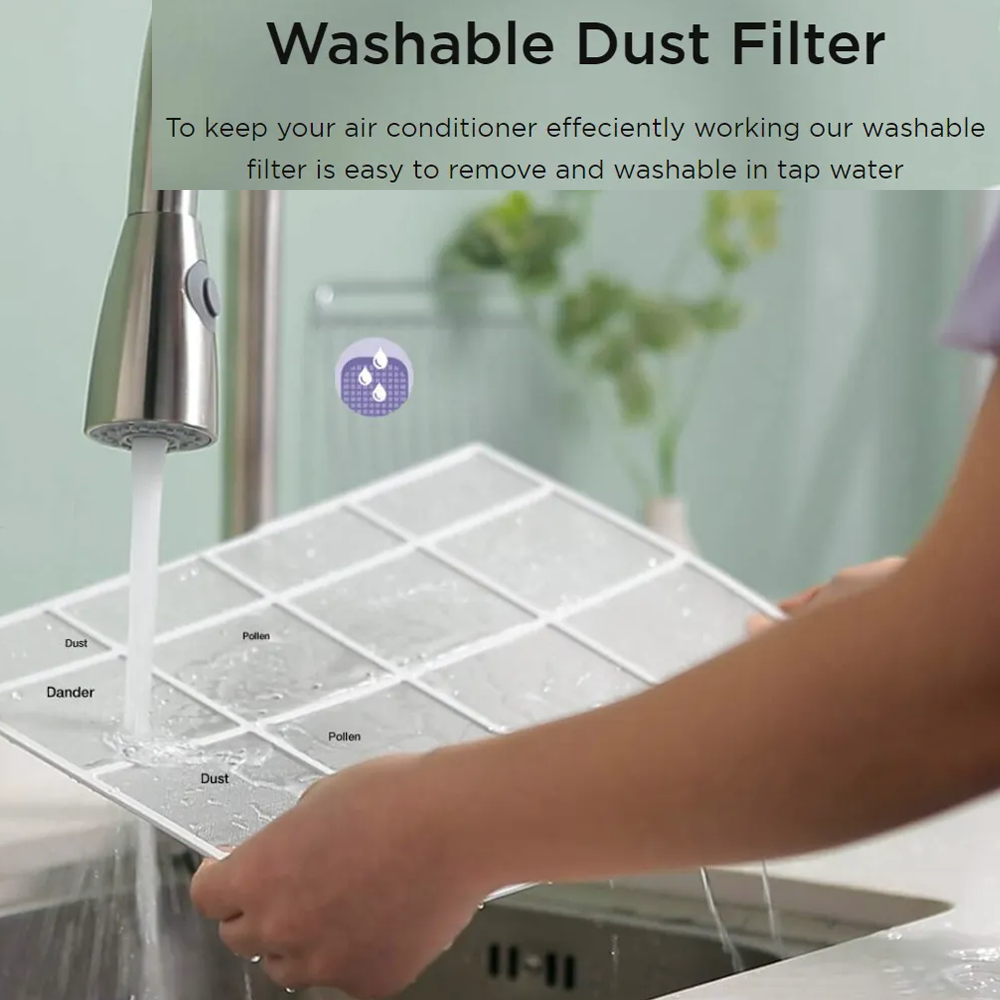 TCL 1HP R410A Portable Air Conditioner TAC-09CPA/SL | Auto Evaporation | Washable Filter | Sleep Mode | 24 Hour Timer | Easy Window / Wall Connection