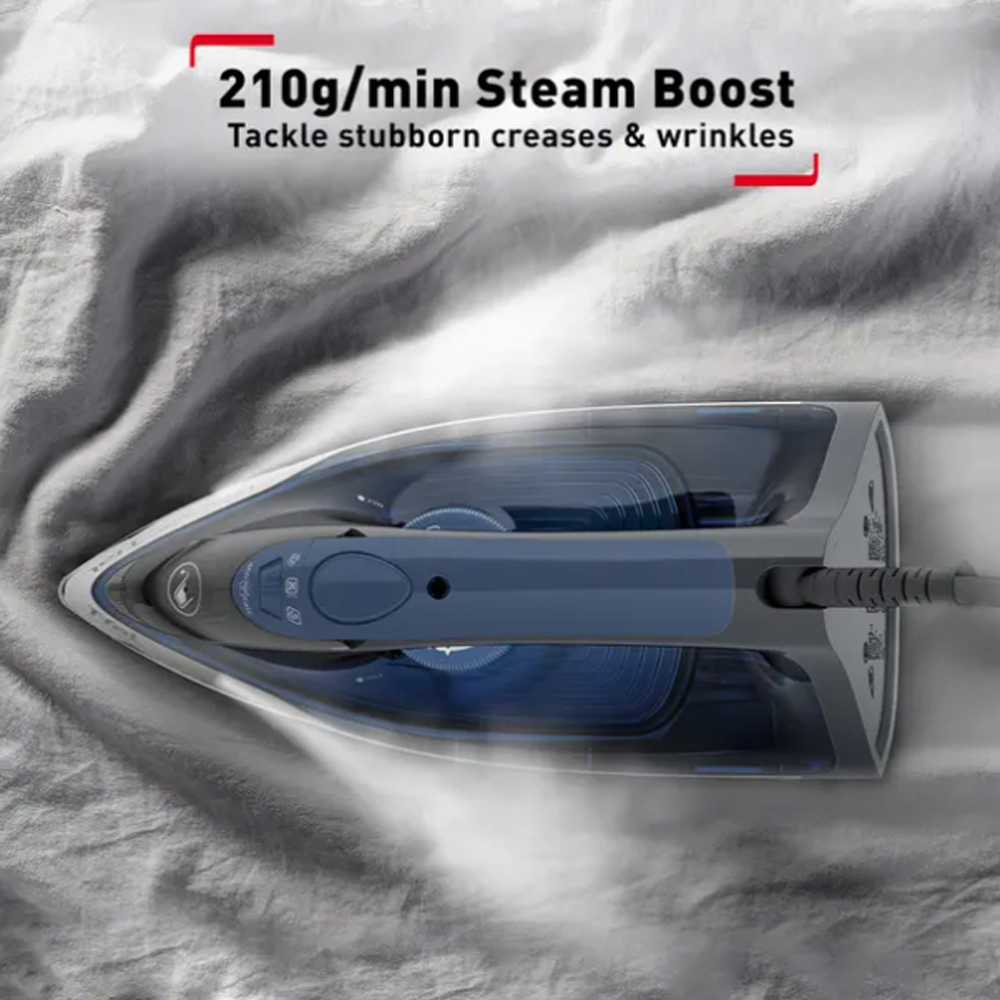 Tefal 2600W Express Steam+ Steam Iron Navy Blue | FV2887 | Automatic Shut-Off | Anti Drip System | Large And Easy To Refill Water Tank