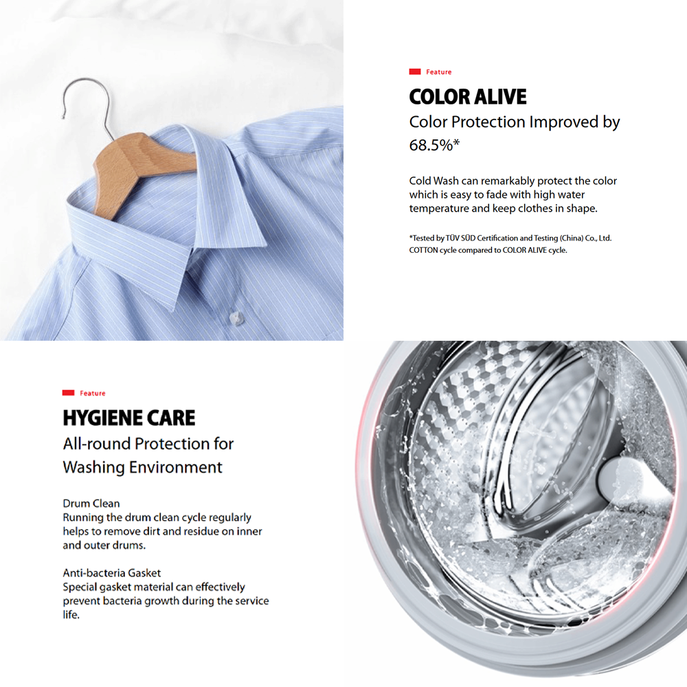 TOSHIBA 7KG/8.5KG AROMA+ Front Load Origin Inverter Washing Machine TW-E70BUT21UWM(WW) / TW-E85BUT21UWM(WW) | AROMA+ - 200% | Ultra Fine Bubble