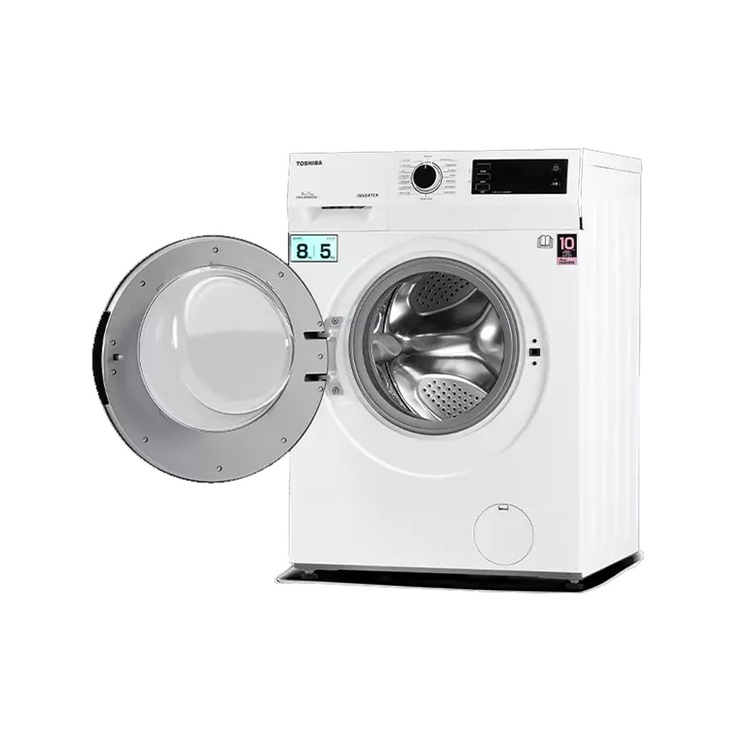 TOSHIBA 8/5KG Real Inverter Front Load Washer Dryer TWD-BK90S2M / TWD-BK90S2M(SK) | 1 Hour Quick Wash & Dry | THE GREATWAVES | Washer Dryer with 2 Year General & 10 Year Motor Warranty