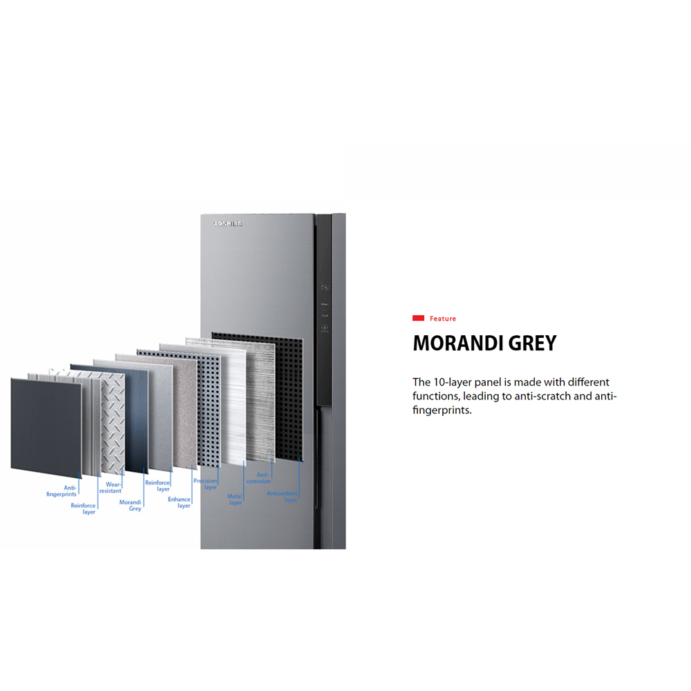 TOSHIBA 623L Side by Side Origin Inverter Refrigerator GR-RS780WI-PMY(06) | Active Purification System | Energy Saving