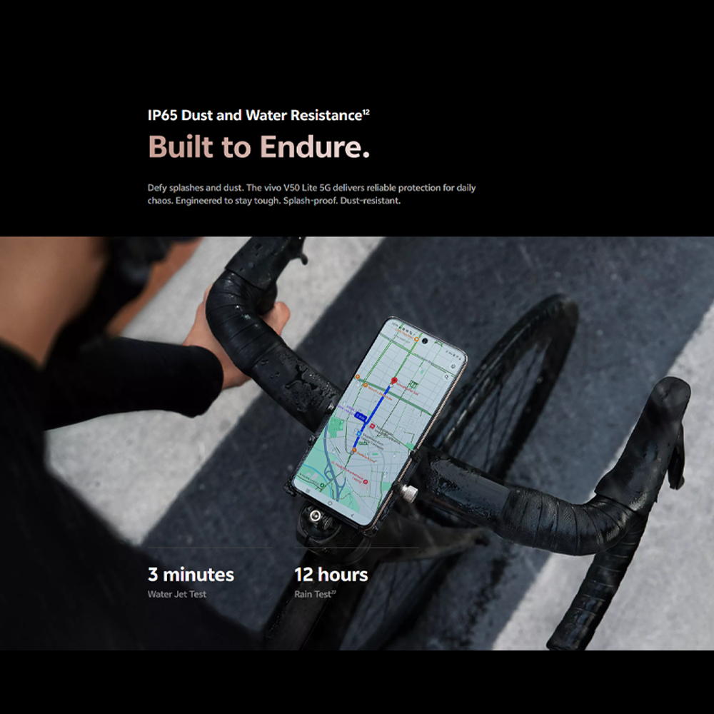 vivo V50 Lite 5G | BlueVolt Battery So Pro | 50 MP Sony Ultra-High Sensitivity Camera | Powerful Ai Function | 6500 mAh, 90W Fast Charge