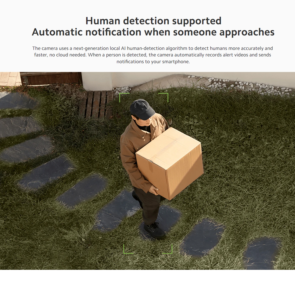 Xiaomi 2500P Outdoor Camera CW300  | Smart Full-Color Night Vision | IP66 Water and Dust Resistant | AI Human Tracking | Audible and Visual Alarm