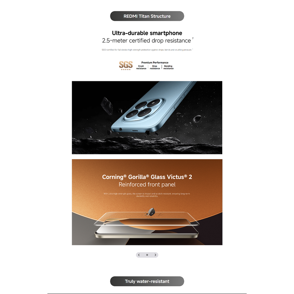 Xiaomi REDMI Note 15 Pro+ 5G 12GB+256GB/12GB+512GB | 6.83", AMOLED | 200MP Rear Camera | Qualcomm SM7635-AC Snapdragon 7s Gen 4 (4 nm) | Li-Po 6500mAh