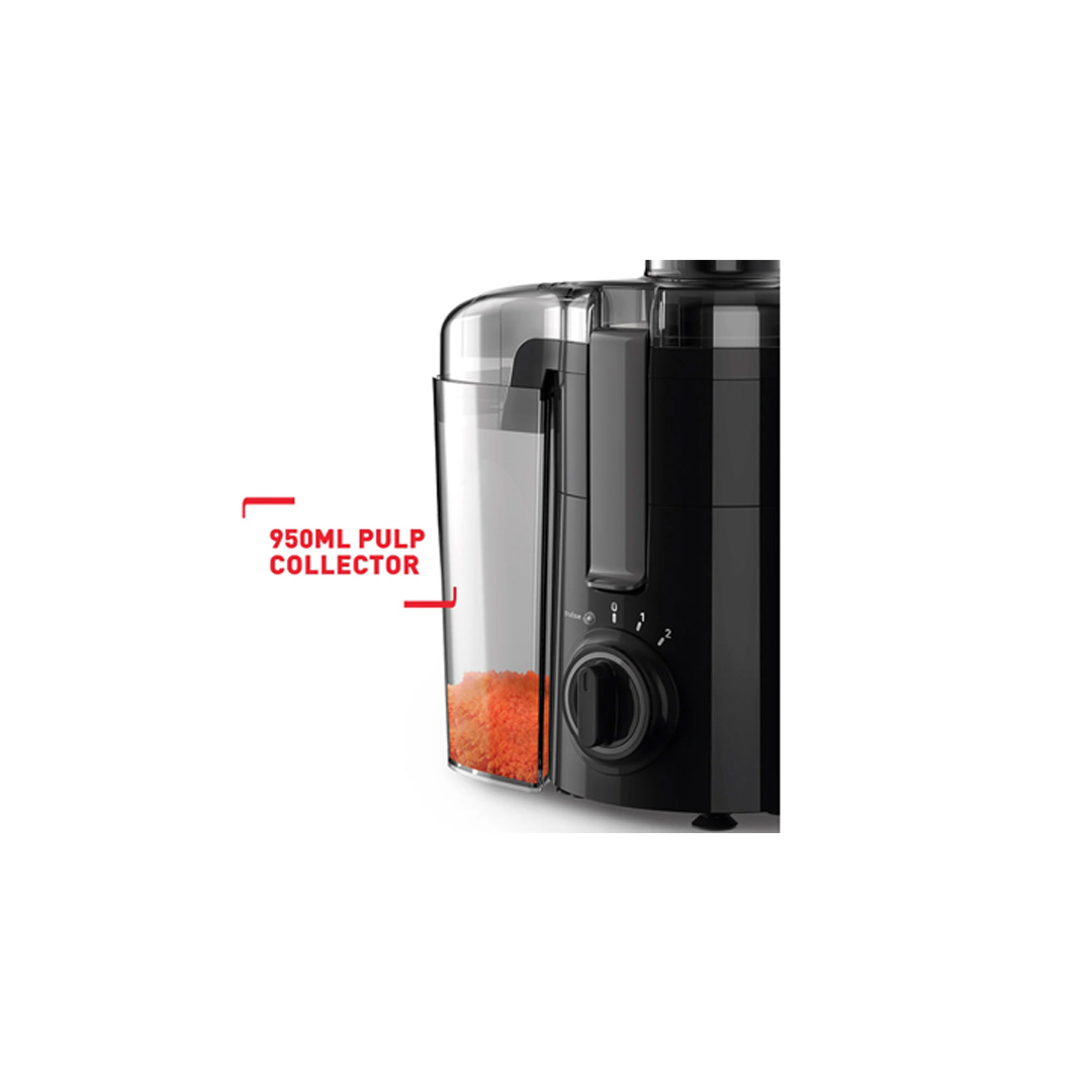 Tefal 0.95L Frutelia Plus Juicer ZE370 | 350W of Power | 2 + Pulse Speed Settings | Stable Design with Non-Slip Feet | Juice Extractor with 2 Year Warranty